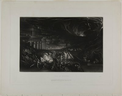 Fall of Nineveh, fra Illustrasjoner av Bibelen av John Martin