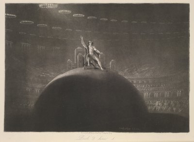 Satan på sin trone, fra 'Paradise Lost', av John Milton, ca. 1858 (gravering) av John Martin