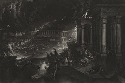 Syvende plage, ca. 1824 (mezzotint) av John Martin