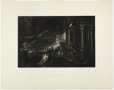 Syvende plage, fra Illustrasjoner av Bibelen av John Martin