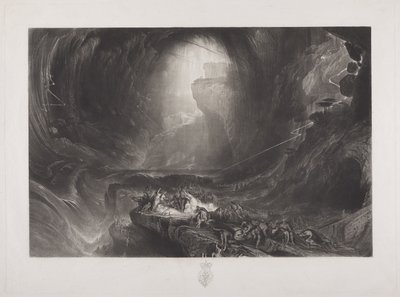 The Deluge, ca. 1828 (wc på papir) av John Martin
