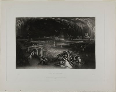 The Fall of Babylon, fra illustrasjoner av Bibelen av John Martin