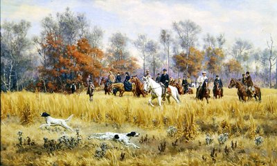 Feltforsøk i North Carolina eller Central Field Trials fra 1891, ca. 1891 (olje på lerret) av John Martin Tracy