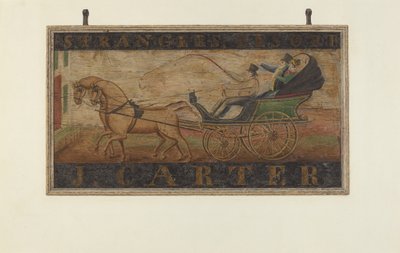 Inn-skilt: J. Carter verso, 1940. av John Matulis