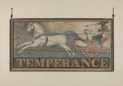 Tavernaskilt: Temperance, ca. 1940. av John Matulis