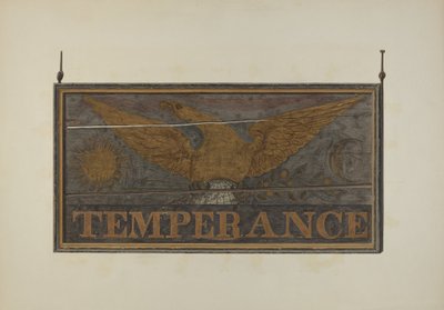 Tavernaskilt: Temperance, ca. 1940. av John Matulis