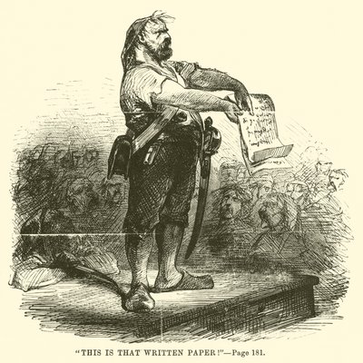 Illustrasjon for A Tale of Two Cities av Charles Dickens av John McLenan
