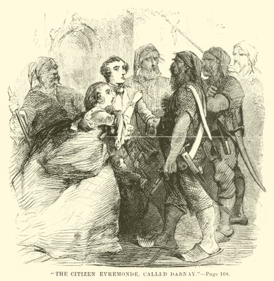 Illustrasjon for A Tale of Two Cities av Charles Dickens av John McLenan