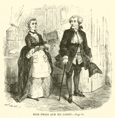 Illustrasjon for A Tale of Two Cities av Charles Dickens av John McLenan