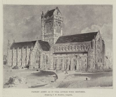 Paisley Abbey slik det vil se ut når det er restaurert av John McLure Hamilton
