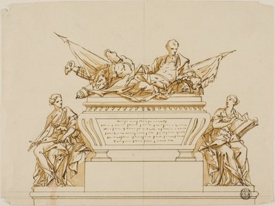 Uutført design for monumentet til den første hertugen av Marlborough av John Michael Rysbrack