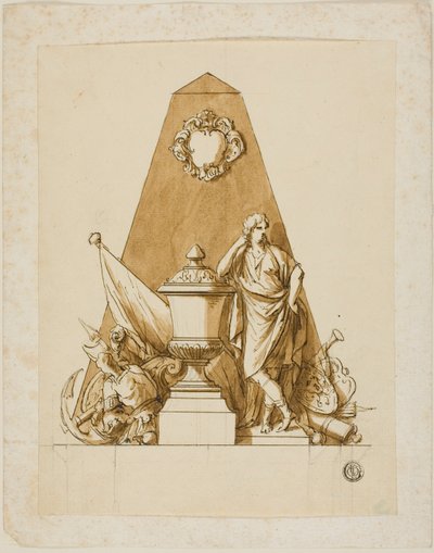 Uutført design for monumentet til den første hertugen av Marlborough av John Michael Rysbrack