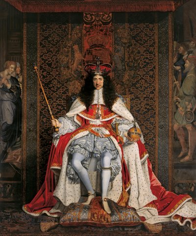 Portrett av Charles II av England 1630-1685, ca 1676. av John Michael Wright