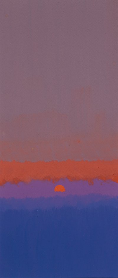 Soloppgang (gouache) av John Miller