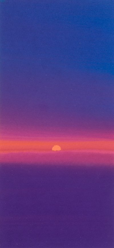 Soloppgang (gouache) av John Miller