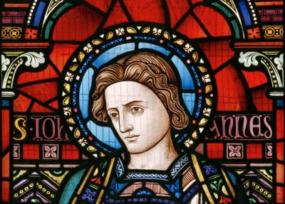 Crick, East Window detalj, Lavers & Barraud, John Millner Allen (1827-1902), St John, 1863 av John Millner Allen