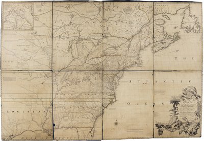 Et kart over de britiske og franske dominansene i Nord-Amerika av Mitchell av John Mitchell