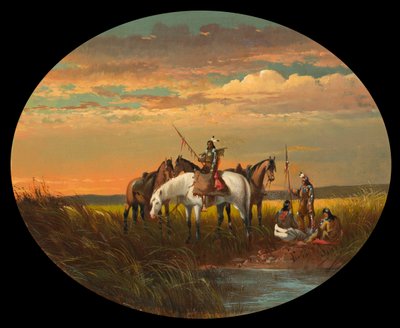 A Halt on the Prairie for a Smoke, ca. 1870 av John Mix Stanley