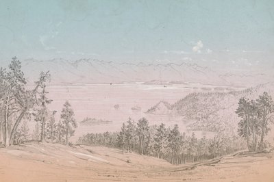Flathead Lake, ser mot sør av John Mix Stanley