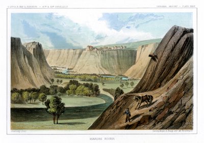 Marias-elven, Montana, USA, 1856. av John Mix Stanley