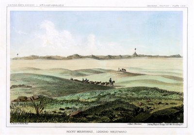 Rocky Mountains, ser vestover, USA, 1856. av John Mix Stanley