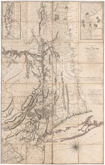 Et kart over New York av Montresor av John Montresor