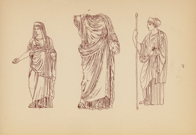 Gammel gresk kvinnekostyme (litho) av John Moyr Smith