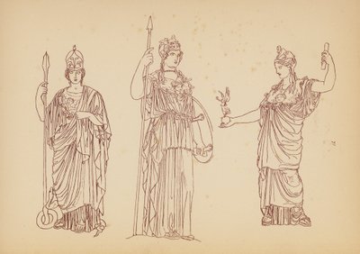 Gammel gresk kvinnedrakt (litho) av John Moyr Smith