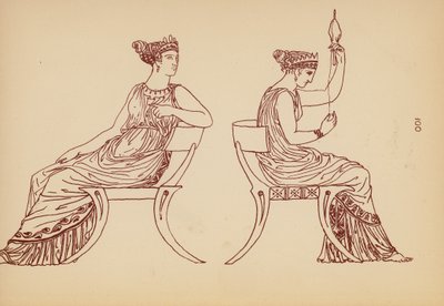 Gammel gresk kvinnekostyme (litho) av John Moyr Smith