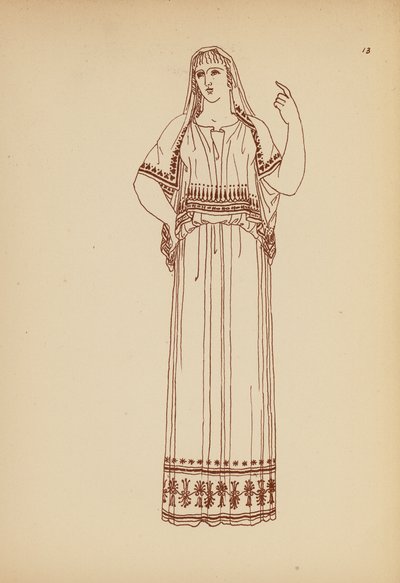 Gammel gresk kvinnekostyme (lito) av John Moyr Smith