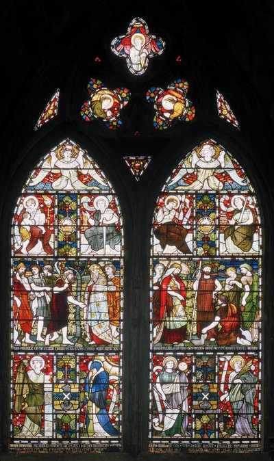 Paisley Abbey, Cottire & Co, tilskrevet John Moyr Smith, Temperence, Faith etc, 1873 av John Moyr attr.to Smith