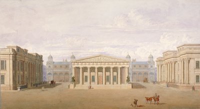 Trafalgar Square, Westminster, London, 1828 av John Nash