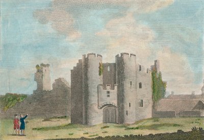 Porten til Pembroke Castle, Pembrokeshire, 1785 av John Newton