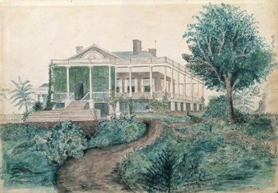 The Inman Homestead (wc på papir) av John OBrian Inman