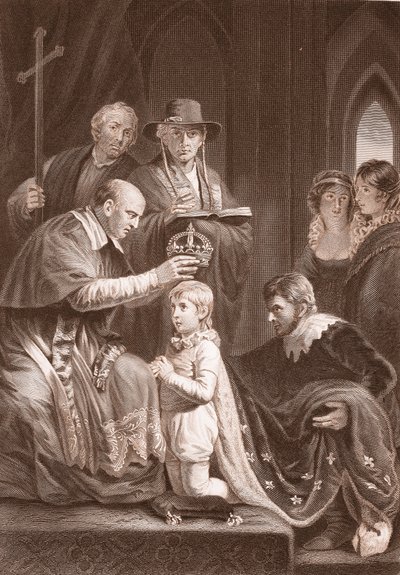 Kroningen av Henry VI, gravert av A.H. Payne av John Opie
