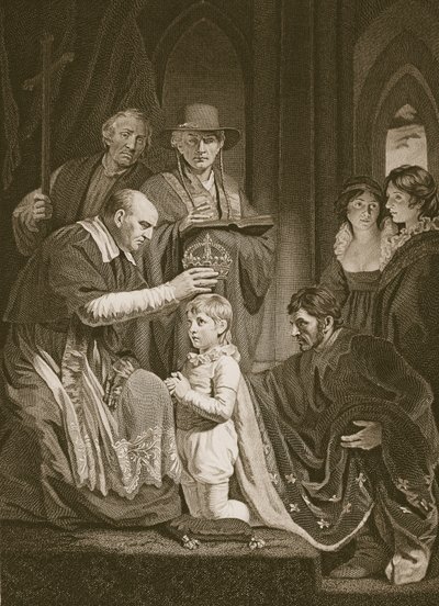 The Coronation of Henry VI, gravert av T. Holloway, illustrasjon fra David Humes 
