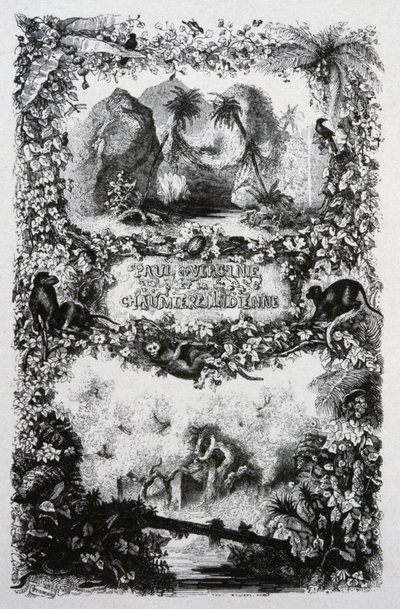 Paul og Virginia, ca. 1860–1870 (gravering) av John Orrin-Smith