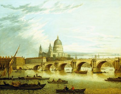 Utsikt over Blackfriars Bridge med Saint Paul