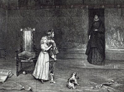 The Appearence of the Countess of Derby in the Golden room, scene fra Scotts 