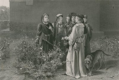 Scenen i tempelhagen, kong Henry VI, første del av John Pettie