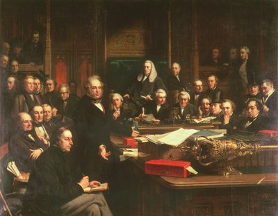 Lord Palmerston henvendte seg til Underhuset under debattene om Frankrike-traktaten i februar 1860, 1863 (se også 107820-21) av John Phillip