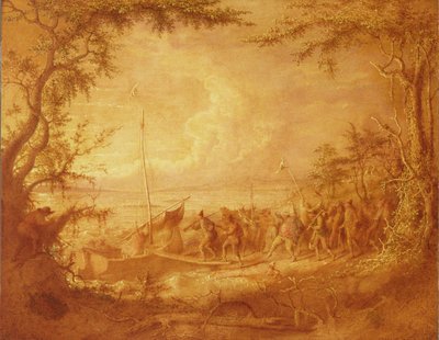 Ombordstigning fra Communipaw, 1861 av John Quidor