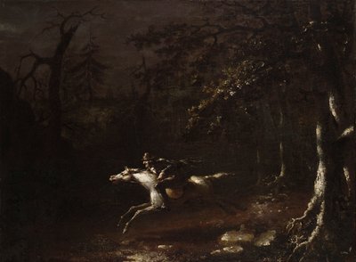 Ichabod Crane Flying from the Headless Horseman av John Quidor