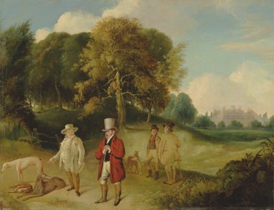 JMW Turner og Walter Fawkes i Farnley Hall av John R. Wildman