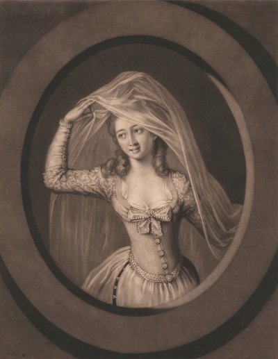 Miss Brown i rollen som Clara av John Raphael Smith