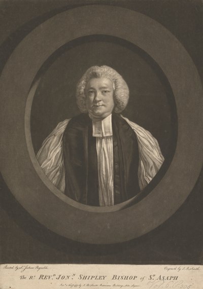Pastor Jonathan Shipley, biskop av St. Asaph av John Raphael Smith
