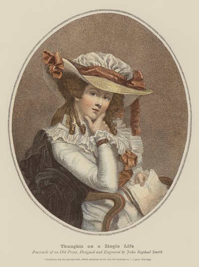 Tanker om et singelliv (chromolitho) av John Raphael Smith
