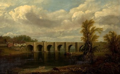 Old Trent Bridge, Nottingham, 1825 av John Rawson Walker