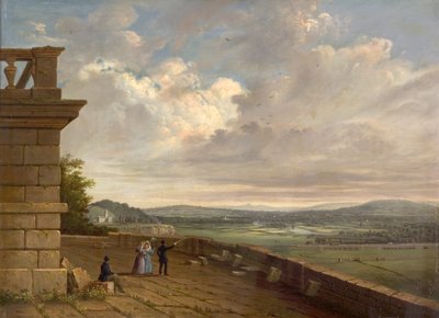 Utsikt fra Nottingham Castle Terrace Looking East, ca. 1845 av John Rawson Walker