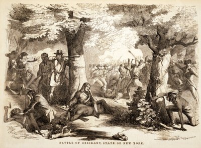 Slaget ved Oriskany, delstaten New York, pub. 1867 av John Reuben Chapin